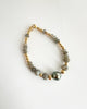 14k gold filled labradorite + Tahitian pearl bracelet