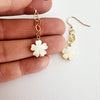 M.O.P Hawaiian white flower earrings