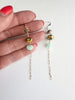 Aquamarine + mixed media earrings