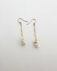 Natural white Keshi freshwater Pearl chip earrings