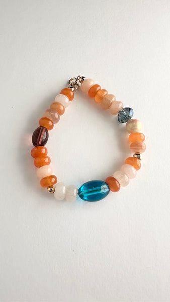 Jade + mixed Chinese crystal bracelet