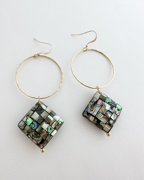 XL mosaic square statement hoops