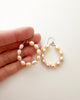 Peach Pearl mini hoop earrings