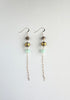 Aquamarine + mixed media earrings