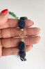 Lapis + green moss opal beaded necklace
