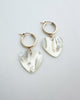 Mother of Pearl heart statement hoops