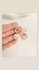 Mother of pearl golden coin earrings