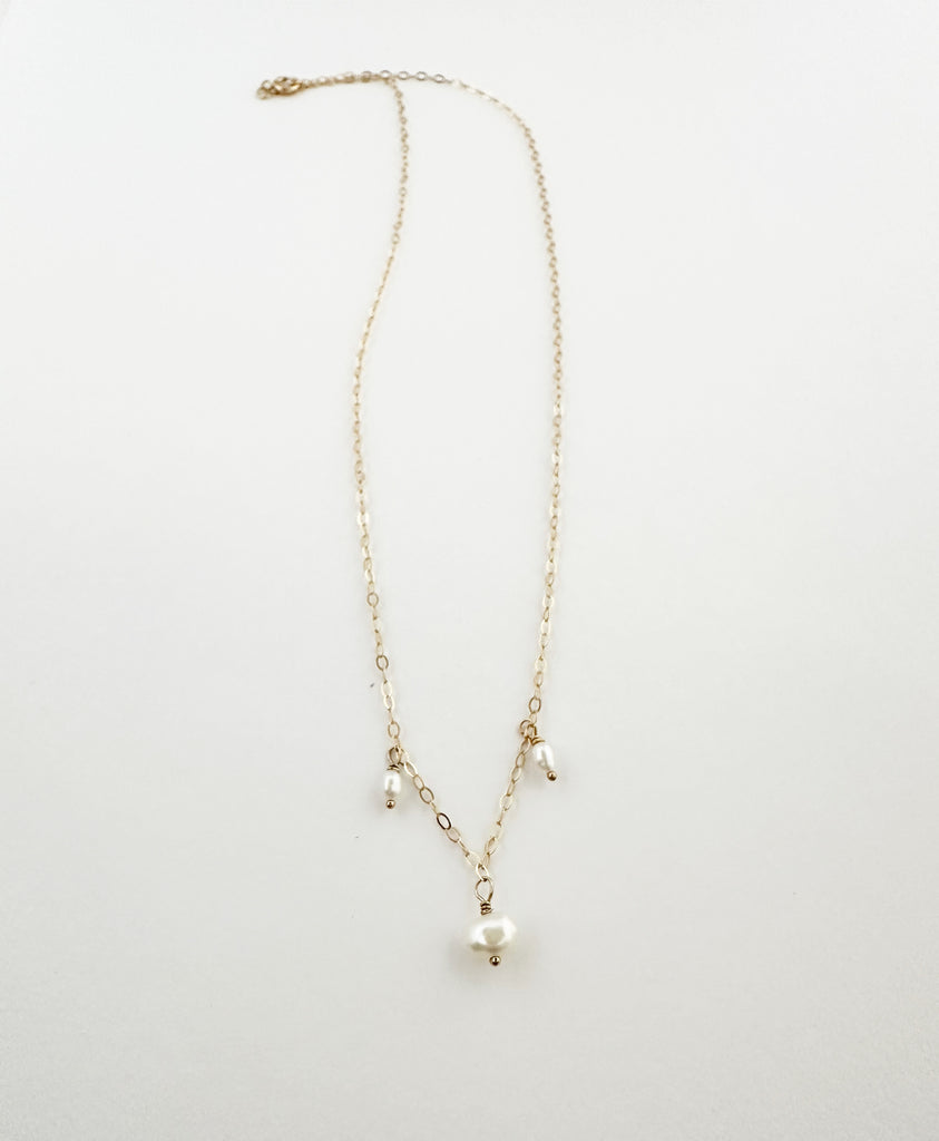 Pearl trio necklace