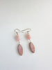 Pink opal + pink czech earrings