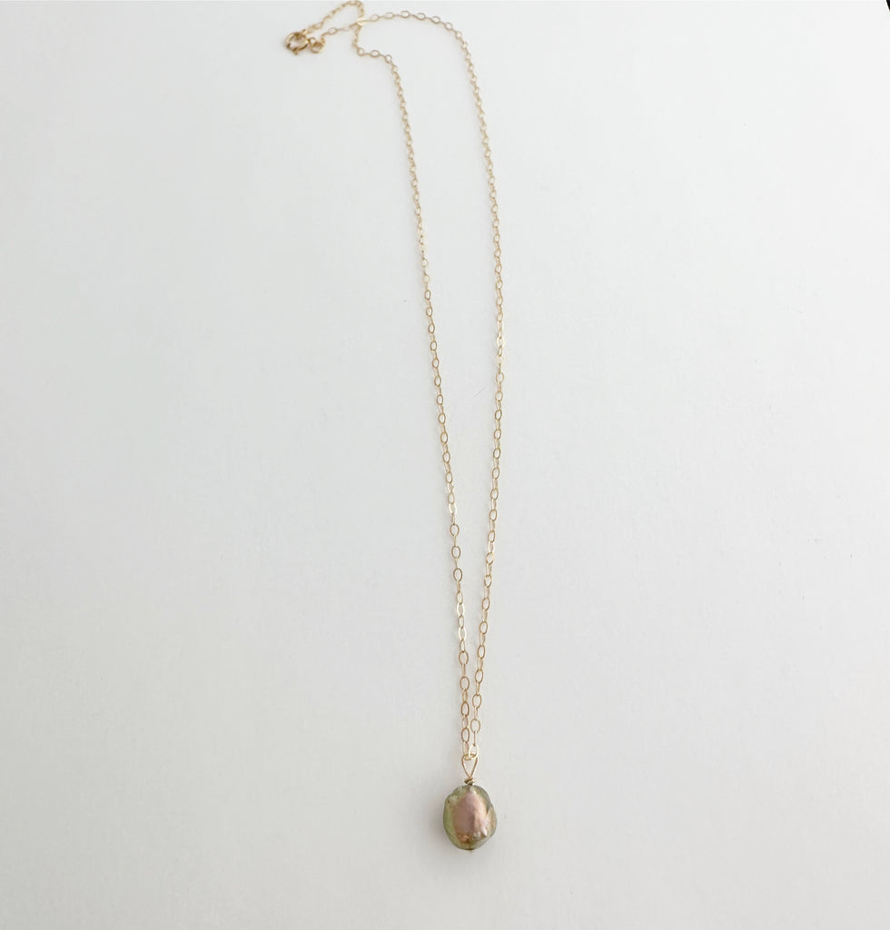 Rare Rosebud freshwater pearl necklace