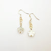 M.O.P Hawaiian white flower earrings