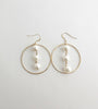 14k gold filled Pearl trio hoops