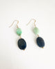 Amazonite + lapis earrings