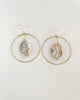 Spotted agate large hoops