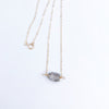 14k gold filled Raw Herkimer Diamond Necklace