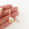 Citrine & Champagne pearl earrings