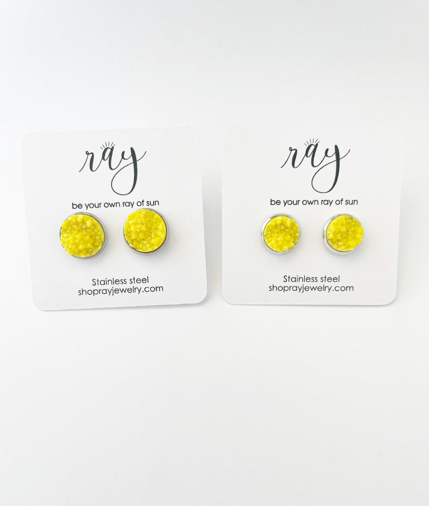 Studs - classic yellow - 2 sizes available