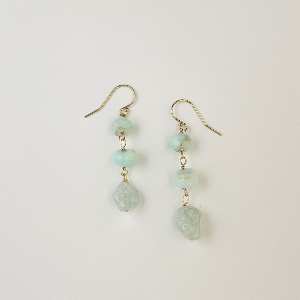 Larimar/aquamarine stone earrings