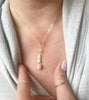14k gold filled shell charm necklace