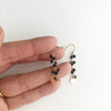 Black onyx fringe earrings
