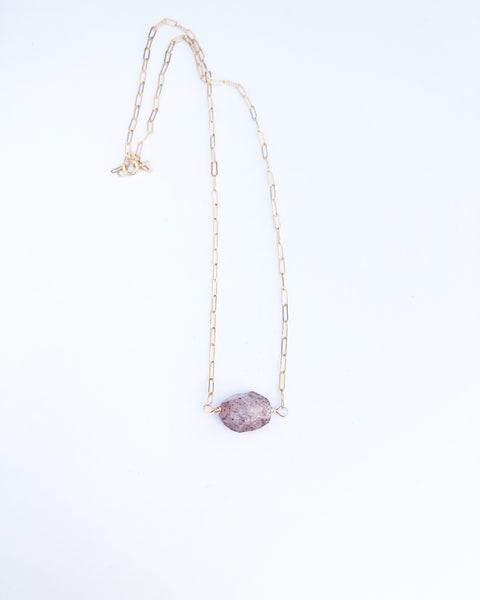 Strawberry quartz necklace