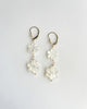 White MOP flower earrings