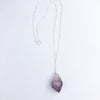Sterling silver Raw Amethyst Necklace